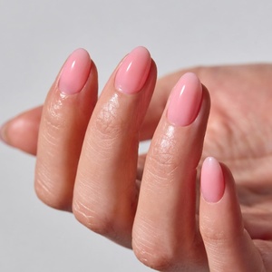 image:imageohora Gel Press On Nails  Pink Solid Art Short Square  Baby DaisyBlush Pink