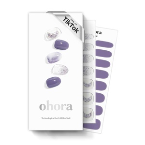 image:imageohora Semi Cured Gel Nail Strips N Love Bomb  Pink Glitter Works with Any UVLED Lamps SalonQuality Long Lasting Easy to Apply amp Remove  Includes 2 Prep Pads Nail File amp Wooden StickN Goblin Moon
