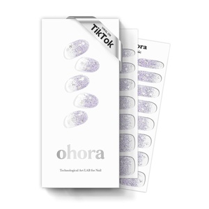 image:imageohora Semi Cured Gel Nail Strips N Love Bomb  Pink Glitter Works with Any UVLED Lamps SalonQuality Long Lasting Easy to Apply amp Remove  Includes 2 Prep Pads Nail File amp Wooden StickN Shooting Star