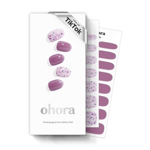 image:imageohora Semi Cured Gel Nail Strips N Love Bomb  Pink Glitter Works with Any UVLED Lamps SalonQuality Long Lasting Easy to Apply amp Remove  Includes 2 Prep Pads Nail File amp Wooden StickN Violeta