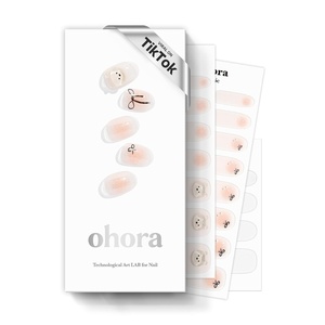 image:imageohora Semi Cured Gel Nail Strips N Love Bomb  Pink Glitter Works with Any UVLED Lamps SalonQuality Long Lasting Easy to Apply amp Remove  Includes 2 Prep Pads Nail File amp Wooden StickPink