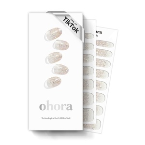 image:imageohora Semi Cured Gel Nail Strips N Love Bomb  Pink Glitter Works with Any UVLED Lamps SalonQuality Long Lasting Easy to Apply amp Remove  Includes 2 Prep Pads Nail File amp Wooden StickN Sparkle Glam