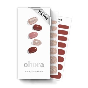 image:imageohora Semi Cured Gel Nail Strips N Mini Allure  Works with Any Lamps SalonQuality Long Lasting Easy to Apply amp Remove  Includes 2 Prep Pads Nail File amp Wooden StickN Heimish