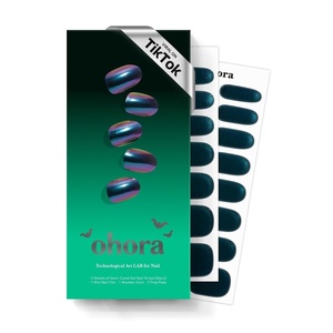 image:imageohora Semi Cured Gel Nail Strips N Mystic Chrome  Works with Any Lamps SalonQuality Long Lasting Easy to Apply amp Remove  Includes 2 Prep Pads Nail File amp Wooden StickN Mystic Chrome