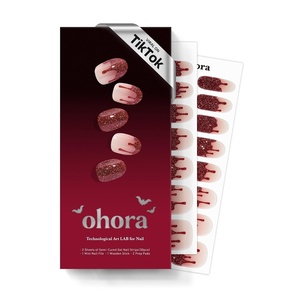 image:imageohora Semi Cured Gel Nail Strips N Mystic Chrome  Works with Any Lamps SalonQuality Long Lasting Easy to Apply amp Remove  Includes 2 Prep Pads Nail File amp Wooden StickN Candy Blood