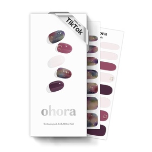 image:imageohora Semi Cured Gel Nail Strips N Mystic Chrome  Works with Any Lamps SalonQuality Long Lasting Easy to Apply amp Remove  Includes 2 Prep Pads Nail File amp Wooden StickN Tiedye