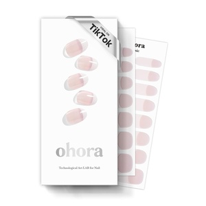 image:imageohora Semi Cured Gel Pedi Strips  Red Art Dot  N Berry PolkaN Essential French